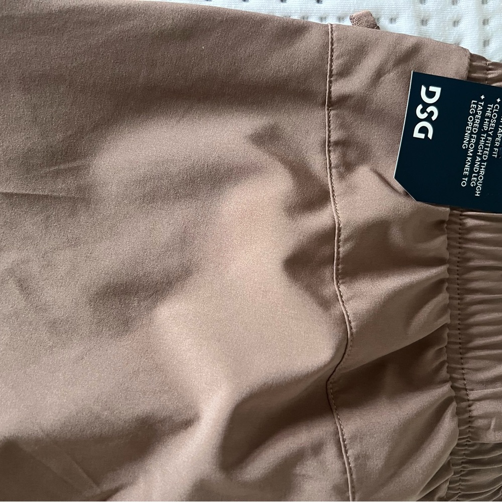 DSG Khaki Sweatpants with Elastic Waistband and Matte Finish